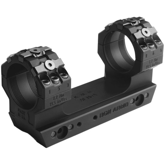 Моноблок BGN ARMO 35 мм 00 МОА Н38 серия M Black (М-35.00.38), Высота основания (ВН), мм: 38, Диаметр колец : 35 мм, Угол наклона: 0 MOA, изображение 3