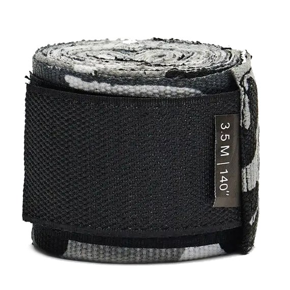 Бинты боксерские Leone Grey Mimetic 3,5 м (AB705_Grey_350), Цвет: Серый, Длина бинта: 3.5 м, изображение 3