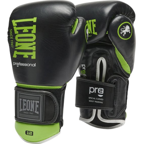 Боксерські рукавички Leone GN115 Professional 2 Black 12 ун. (GN115_Black_12oz), Вага: 12 унцій