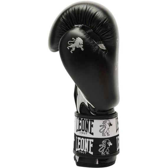 Боксерські рукавички Leone GN208 Iconic Black 14 ун. (GN208_Black_14oz), Вага: 14 унцій, Колір: Чорний, зображення 2