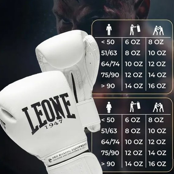 Боксерские перчатки Leone Greatest White 10 ун. (GN111_White_10oz), Вес: 10 унций, Цвет: Белый, изображение 8