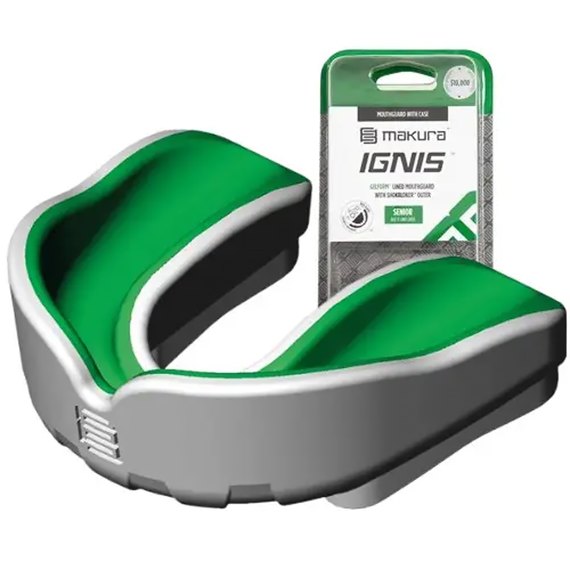Капа для бокса Makura Ignis (возраст 11+) White/Green (art.6017514051), Цвет: Зелёный/Белый