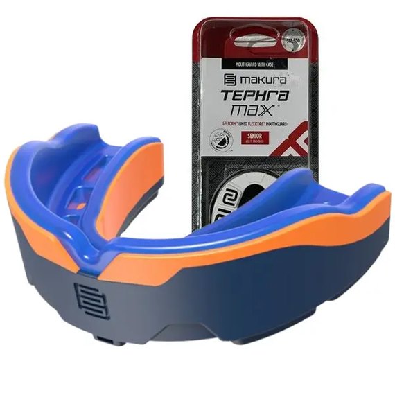 Капа для бокса Makura Tephra (возраст 11+) Blue/Orange/Blue (art.6017514126), Цвет: Оранжевый