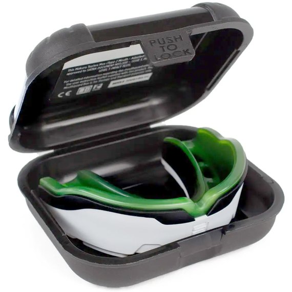 Капа для бокса Makura Tephra (возраст 11+) White/Black/Green (art.6017514130), Цвет: Зелёный, изображение 5