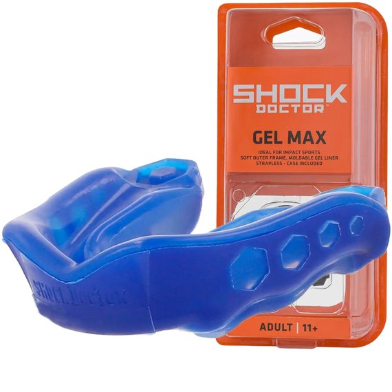 Капа для бокса Shock Doctor Gel Max (возраст 11+) Blue (art. 6150-BLU-AD), Цвет: Синий