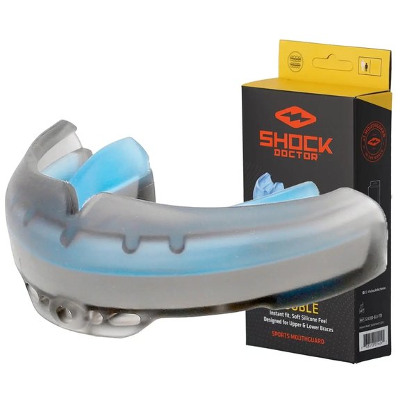 Капа для бокса Shock Doctor Ultra Braces под брекеты (возраст 12+) Black (art. 4701-BK-AD)