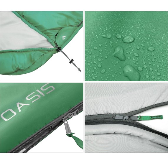 Спальный мешок KingCamp Oasis 250 R Green KS3121, Сторона застежки: Правая, Цвет : Зелёный, изображение 3