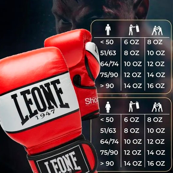 Боксерские перчатки Leone GN047 Shock Red 12 ун. (GN047_Red_12oz), изображение 6