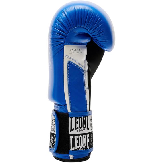 Боксерские перчатки Leone GN208 Iconic Blue 16 ун. (GN208_Blue_16oz), Вес: 16 унций, Цвет: Синий, изображение 4