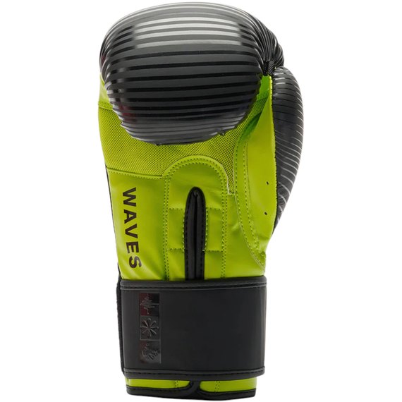 Боксерские перчатки Leone GN313 Waves Black 14 ун. (GN313_Black_14oz), Вес: 14 унций, Цвет: Чёрный, изображение 3