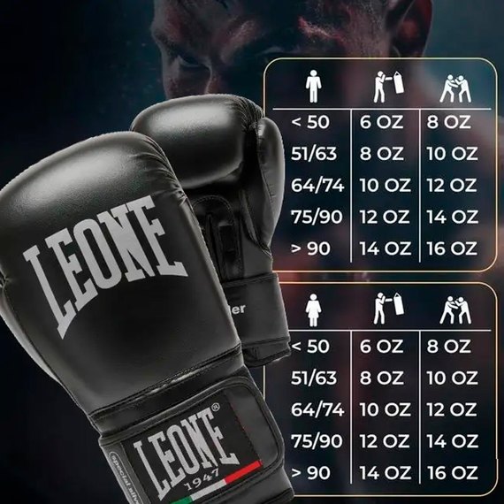 Боксерські рукавички Leone GN383 Thunder Black 8 ун. (GN383_Black_8oz), Вага: 8 унцій, Колір: Чорний, зображення 8