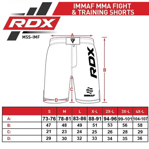 Шорты для ММА RDX Shorts IMMAF черный/красный XXL (MSS-IMF-1R-2XL), Размер: 2XL, Цвет: Красный, изображение 6
