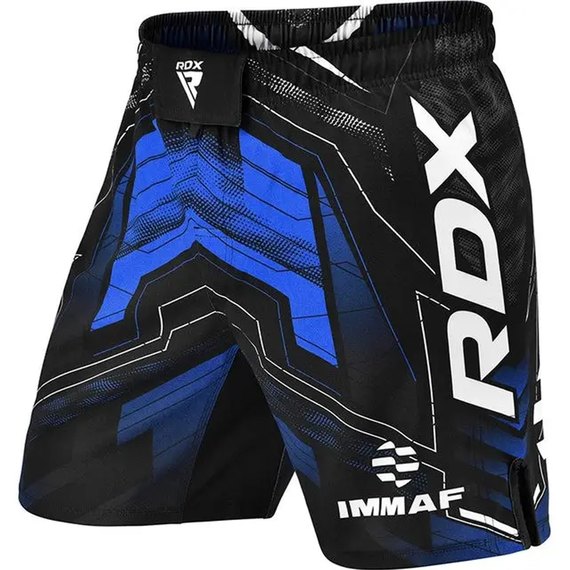 Шорти для ММА RDX Shorts IMMAF чорний/синій XXL (MSS-IMF-1U-2XL), Розмір: 2XL, Колір: Синій