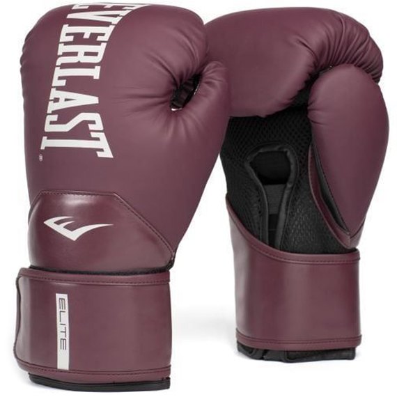 Боксерские перчатки Everlast Elite 2 Boxing Gloves бордовый 10 унц (P00003300), Вес: 10 унций, Цвет: Бордовый