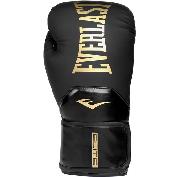 Боксерські рукавички Everlast Elite 2 Boxing Gloves чорний/золотий 12 унц (P00003271), Вага: 12 унцій, Колір: Чорний, зображення 3