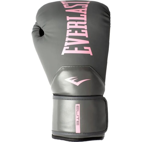 Боксерские перчатки Everlast Elite 2 Boxing Gloves серый/розовый 12 унц (P00003311), Вес: 12 унций, Цвет: Серый, изображение 2
