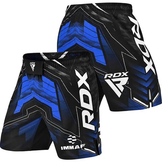 Шорти для ММА RDX Shorts IMMAF чорний/синій L (MSS-IMF-1U-L), Розмір: L, Колір: Синій, зображення 5