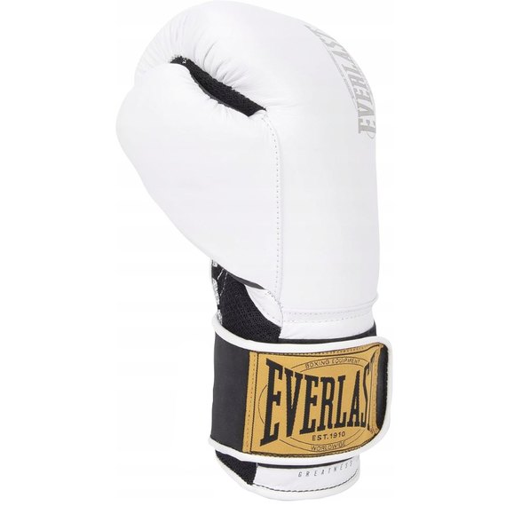 Боксерские перчатки Everlast 1910 Classic Training Gloves белый 16 унц (P00001712), Вес: 16 унций, Цвет: Белый, изображение 3