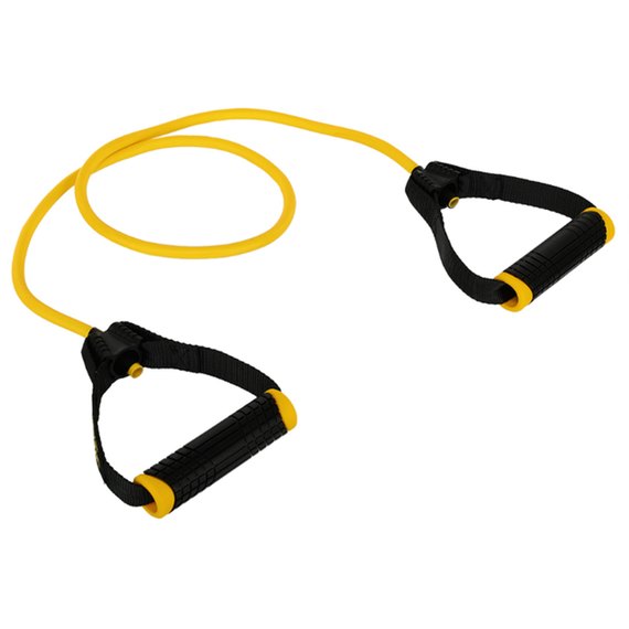 Эспандер LiveUp Tonning Tube Pro 1200х10х6 мм Черный/Желтый (LP8405-L), Нагрузка: 4.5 кг, изображение 4