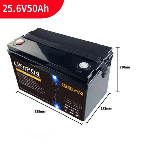 Акумуляторна батарея Gear LiFePO4 25.6V 50Ah 6000 циклів (GB-LiFePo4-25.6-50), зображення 2