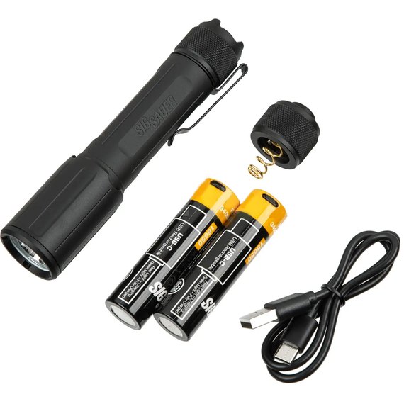 Тактический фонарь Sig Optics FOXTROT-EDC Full-Size Rechargeable Handheld Black (SOFEF001), изображение 5
