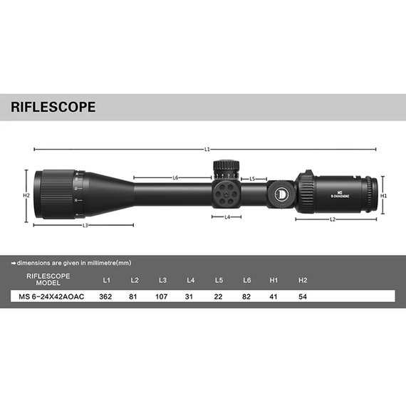 Оптический прицел Discovery Optics MS 6-24x42 AOAC (25.4 мм, подсветка) 240307, изображение 6