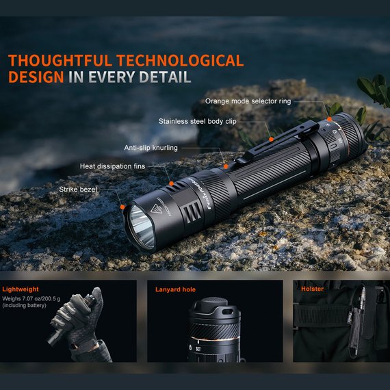 Тактический фонарь Fenix PD45R ACE черный (PD45RACE), изображение 8