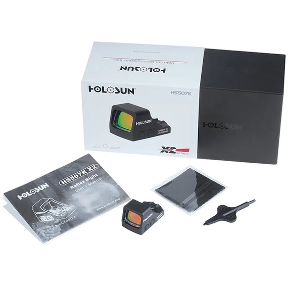 Коліматорний приціл Holosun HS507K X2 крапка 2 MOA + коло 32 МОА (HS507K X2), зображення 9