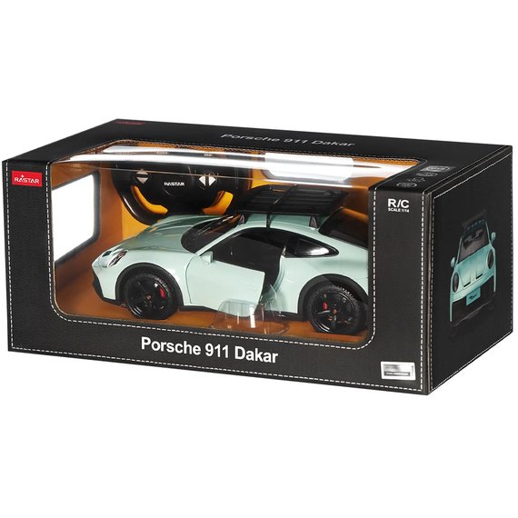 Машинка Rastar Porsche 911 Dakar Standard Version 1:14 Зеленый (10136 green), изображение 6