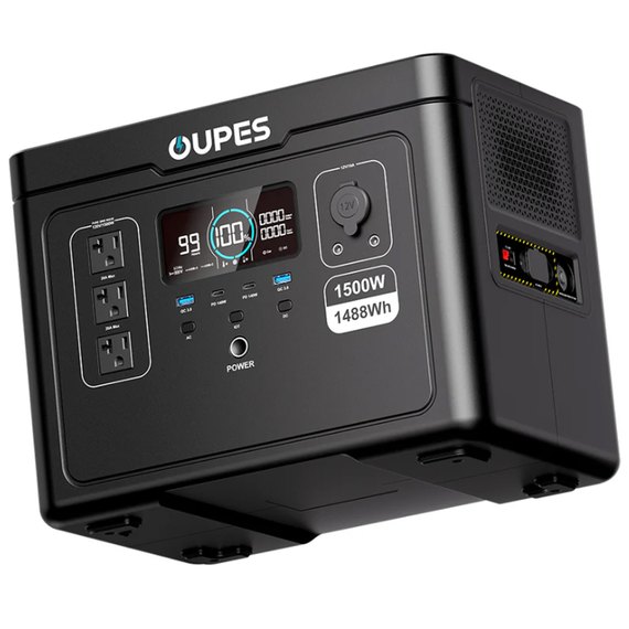 Портативная электростанция OUPES S015 (1500W/1488Wh, LiFePO4, быстрая зарядка), изображение 5