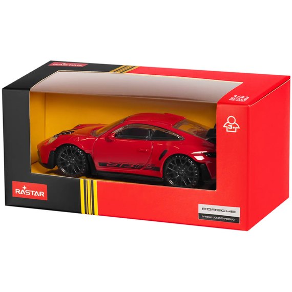 Машинка Rastar Porsche 911 GT3 RS 1:43 красный (64670 red), изображение 5
