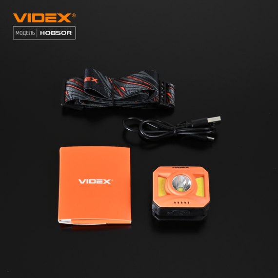 Налобний ліхтар Videx 400Lm 5000K помаранчевий VLF-H085-OR, зображення 9