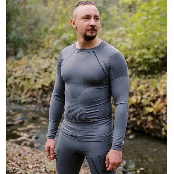 Комплект термобілизни чоловічий Tramp Active L/XL сірий (UTRUM-021-grey-L/XL), Розмір: L/XL, Зріст: 175-185, Колір: Сірий, зображення 3