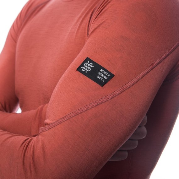 Термокофта чоловіча Sensor Merino Active LS M Terracotta (SM11MA-terracotta-M), Розмір: M, Зріст: 172-176 см, зображення 5