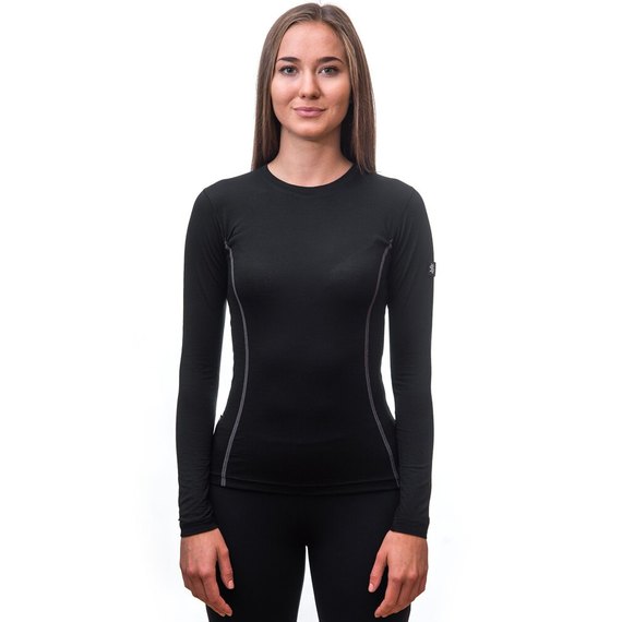 Термокофта женская Sensor Merino Active LS XL Black (SW11MA-black-XL), Размер: XL, Рост: 175-177 см, Цвет: Чёрный, изображение 2