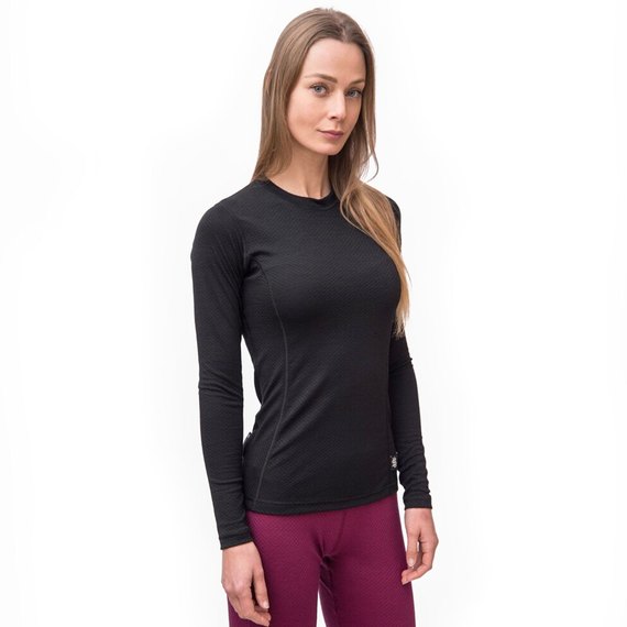 Термокофта женская Sensor Merino DF LS L Black (SW11M-black-L), Размер: L, Рост: 172-174 см, Цвет: Чёрный, изображение 2