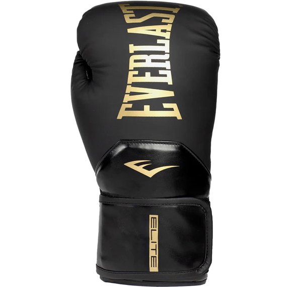 Боксерські рукавички Everlast Elite 2 Boxing Gloves чорний/золотий 10 унц (P00003270), зображення 2