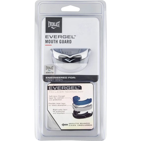 Капа для боксу Everlast Evergel Mouth Guard синій/білий (1400008), зображення 4