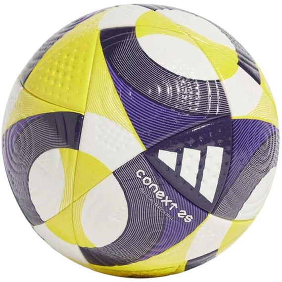 Мяч футбольный Adidas CNXT25 Pro белый/желтый/фиолетовый size 5 (JH1273)