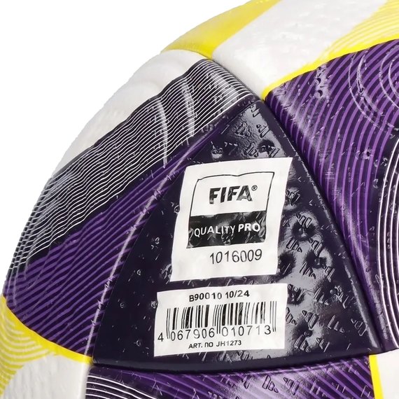 Мяч футбольный Adidas CNXT25 Pro белый/желтый/фиолетовый size 5 (JH1273), изображение 3