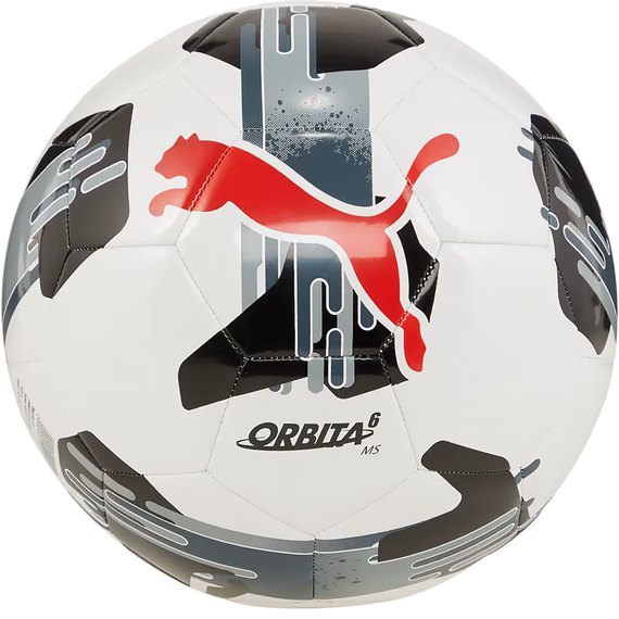М'яч футбольний Puma Orbita 6 MS білий/чорний/червоний size 3 (084335-02), Розмір: 3