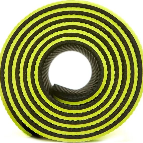 Коврик для йоги Adidas Double Sided Yoga Mat желтый/серый 176х61х0.6 см (ADYG-10400BLY-NL), Цвет : Жёлтый/Серый, изображение 5