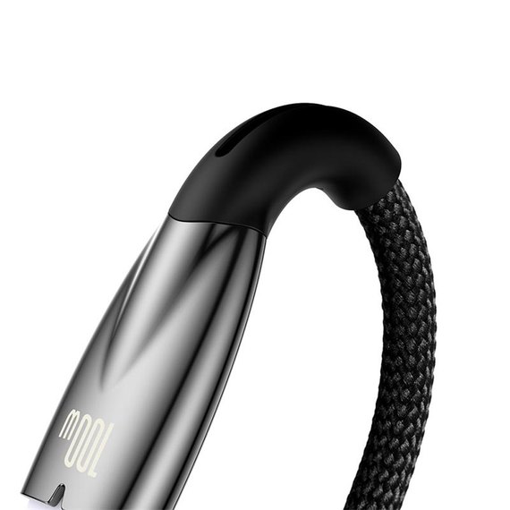 Кабель Baseus Type-C Glimmer Series Fast Charging Data Cable 2m, 100W чорний (000009719), зображення 2