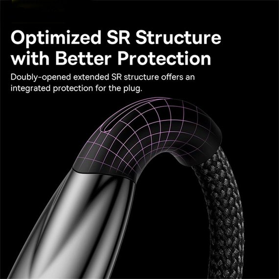Кабель Baseus Type-C to Lightning Glimmer Series Fast Charging Data Cable 2m, 20W черный (000010114), изображение 6