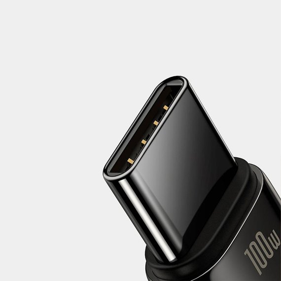 Кабель Baseus Type-C Tungsten Gold Fast Charging Data Cable 1m, 100W чорний (000010122), зображення 4