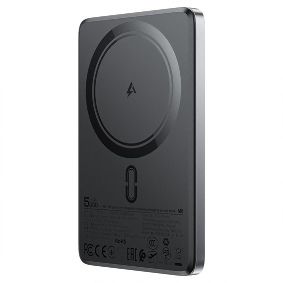 Повербанк AceFast M8 5000 mAh Ultra-thing Magnetic PD18W Black