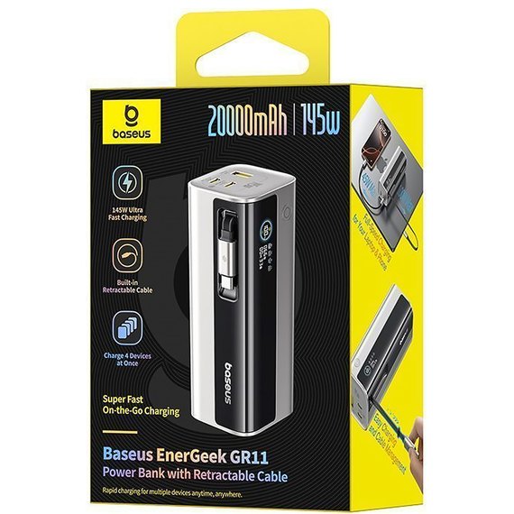 Повербанк Baseus EnerGeek GP11 20000 mAh 145W Grey (E0027B01), изображение 9