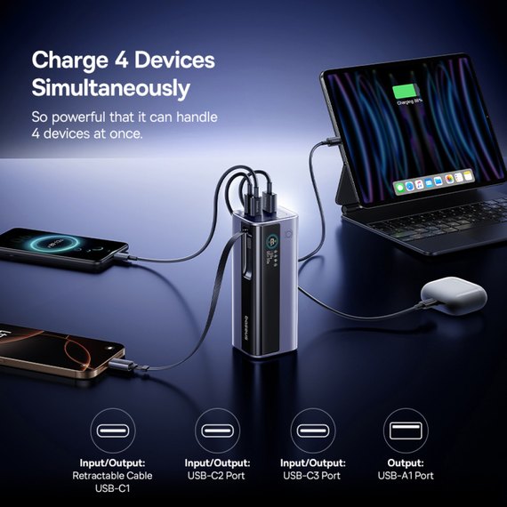 Повербанк Baseus EnerGeek GP11 20000 mAh 145W Grey (E0027B01), изображение 5