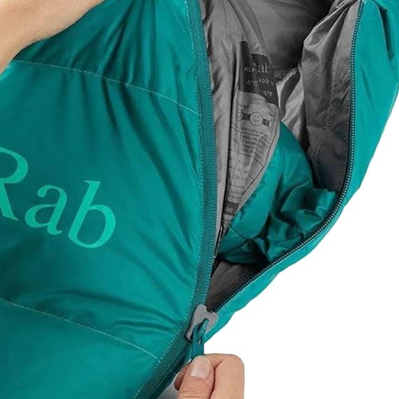 Спальний мішок Rab Alpine 400 Wmns Regular, (-5°C), 170 см - Left Zip, Atlantis (QSD-28-ATL-REG-LZ), зображення 7
