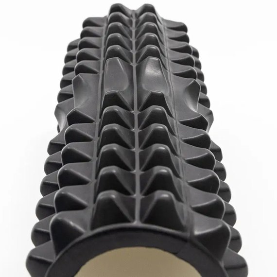 Массажный роллер PowerPlay 4405 EVA Massage Roller 33x12 см Черный (PP_4405_Black), Цвет массажёра : Чёрный, изображение 4